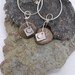 Petoskey Stone and Sterling Silver Moon Earrings