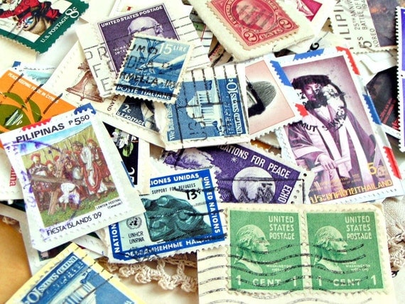 Vintage Cancelled Stamps. 500