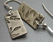 Fine Silver Leaf Earrings