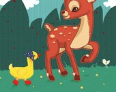 The little fawn   Digital Art print 8x11