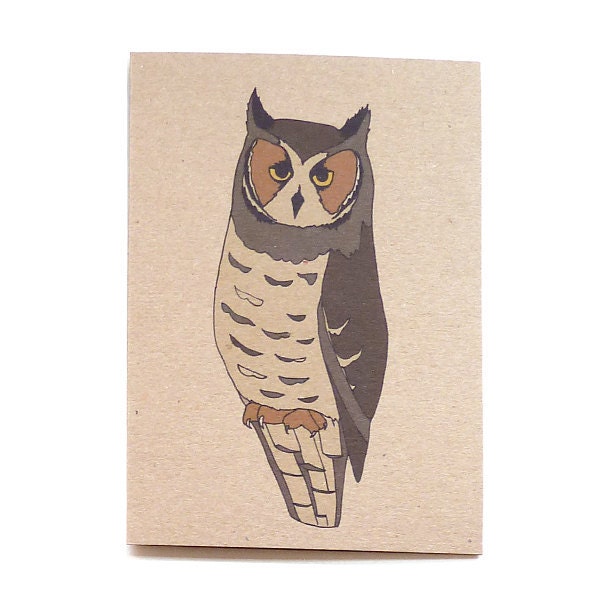 long-eared owl card (100% recycled)