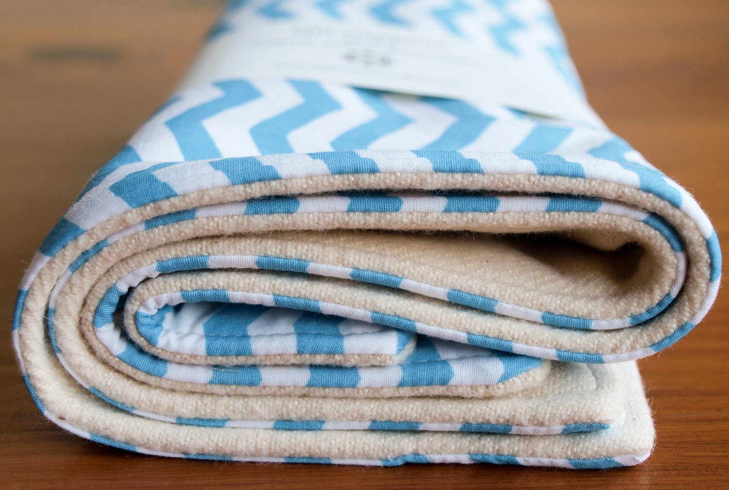 Organic Burp Cloths, Set of Two in Blue Chevron