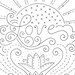 Embroidery Pattern Love Sunrise with Flower