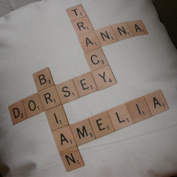 Scrabble Family Pillow