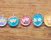 Large Double Breast Milk Pendant - Displays Your Child's Name.