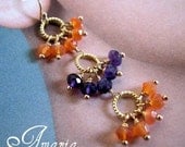 Basma- Amethyst and Carnelian earrings