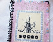Journal. personalized, handmade, bound, blank, customized, SWEET BUNNY, hand made by tlgcrafts on Etsy