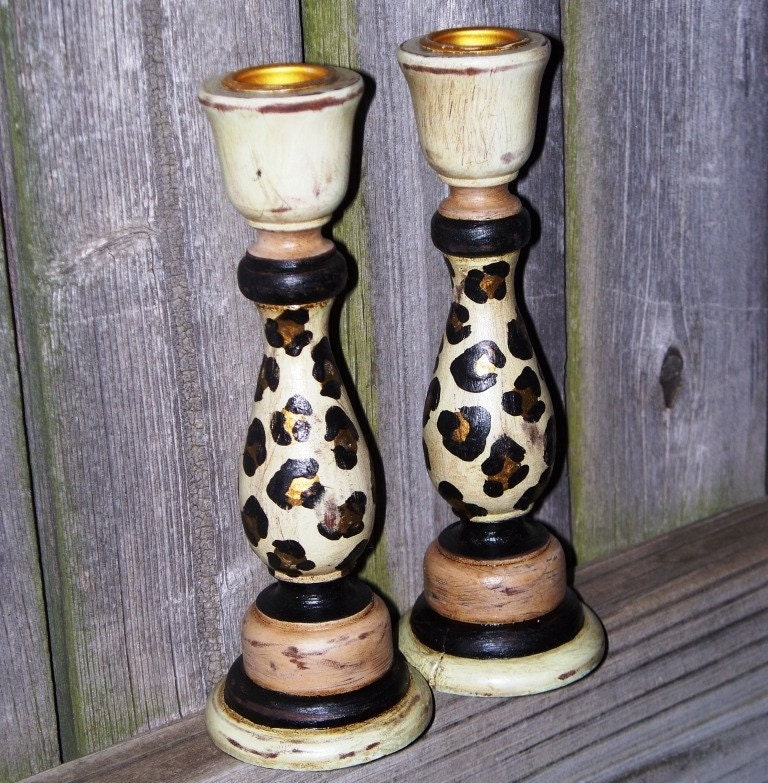 Leopard Print Candles