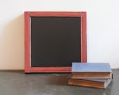 Antique chalkboard/ blackboard, antique wood frame, salvaged wood, industrial red frame