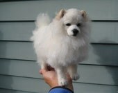 Needle Felted Dog / Custom Miniature Sculpture of your pet /  Samoyed