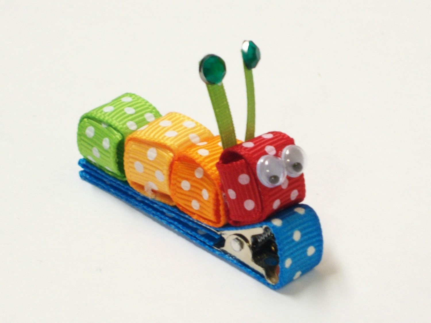 Cutie Bling Caterpillar Clippie - No Slip - Rainbow Brite Caterpillar