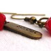 Sprout Floral Brass Dangle Earrings