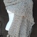 Spanish Moss Handknit Wrap Shawl Scarf in Sandstone