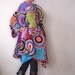 Plus Size Women's Cardigan Sweater with Crochet Circles