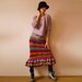 Long Women's Skirt - Ruffles and Stripes