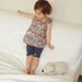 PDF Sewing pattern for girl flower top - size 2Y - baby and kids