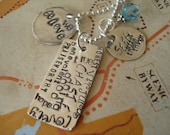 hand stamped personalized handstamped necklace YW LDS 2011 theme sterling silver