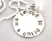 hand stamped personalized handstamped sterling silver necklace i am a CHILD OF GOD ...