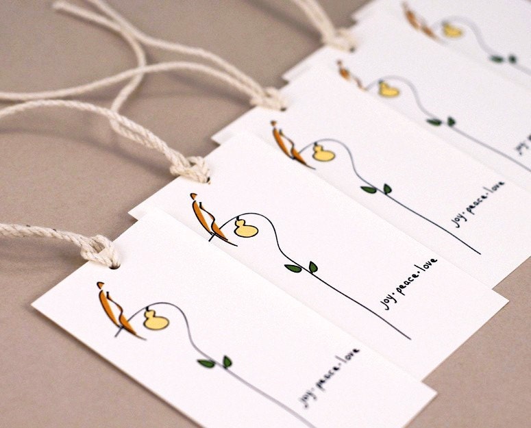Partridge Gift Tags - Set of 5