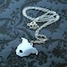 Sterling PIttbull face Necklace