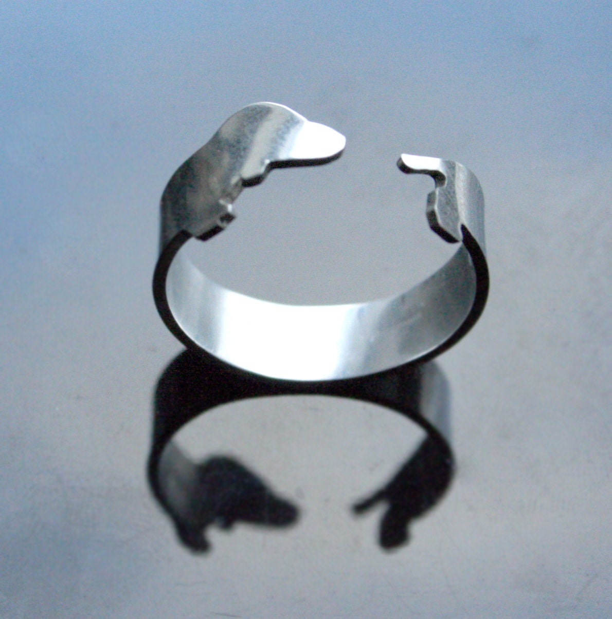 Argentium Silver Dachshund Dog Ring
