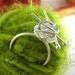 As seen in May issue of Yarnwise UK - knit me somethin' ring - sterling silver knitting ring, gift for knitter, for the love of knitting