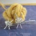 Knit me somethin' earrings - knitting earrings, gift for knitter, for the love of knitting, sterling silver handmade