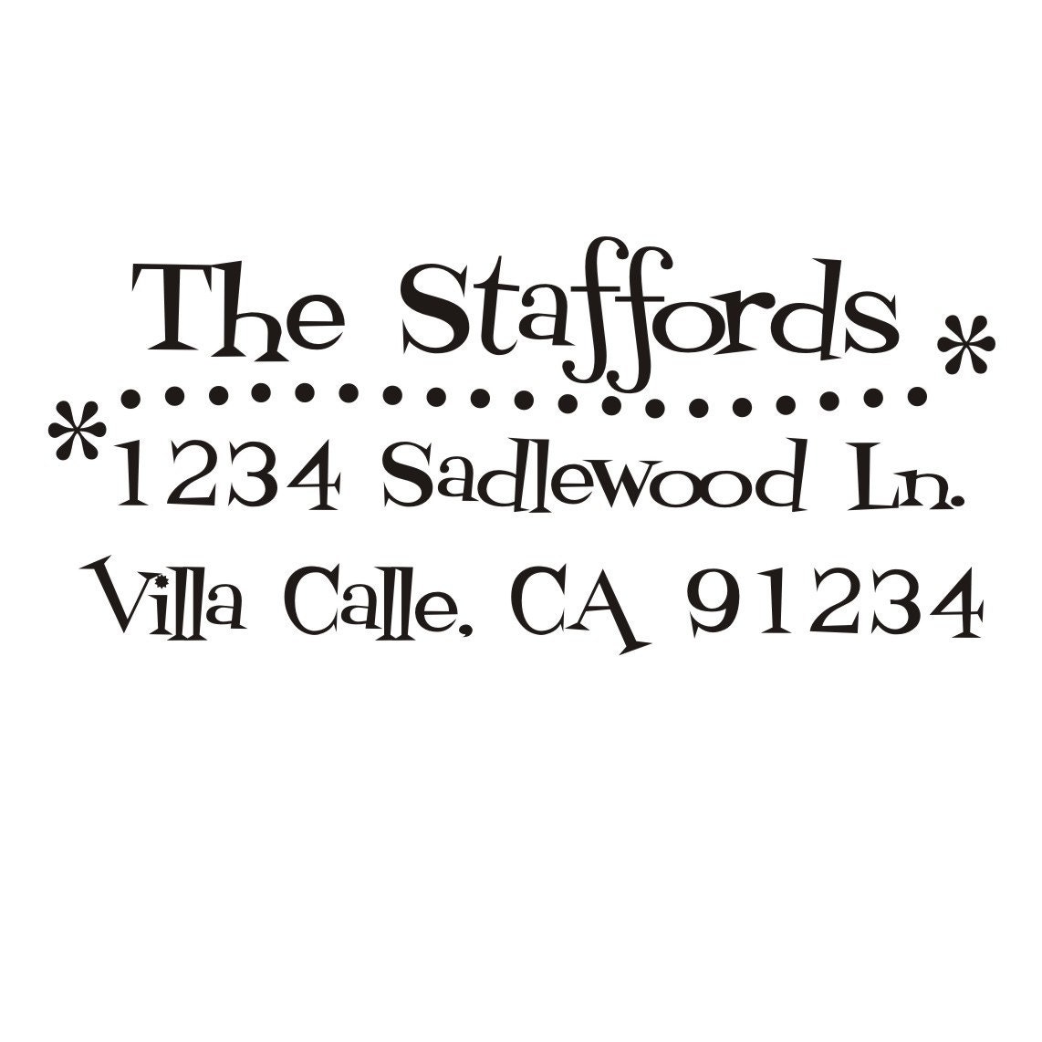 Return Address Rubber Stamp Customized Personalized Gift Idea --2385