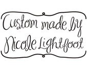 Custom Made by rubber stamp for the back of handmade cards  3 x 2 Wood Mount