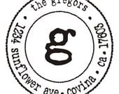 Antique font rubber stamp -  custom return address rubber stamp with a typewriter font --2481