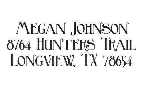 Return address stamp Custom personalized rubber stamps --2312