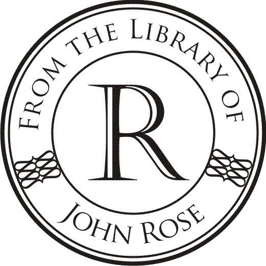 From the library of Custom Rubber Stamp Bookplate Masculine Self Inking--7516