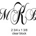 Monogram rubber stamp great for wedding invitations and favors