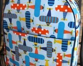 Ready, Set, Go Organic Cotton Airplane Backpack