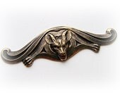 1 - GOTHIC BAT Antique Ox Brass Jewelry Findings (C-5)