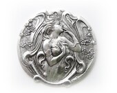 1 Forest Nymph - Goddess Silver Ox Brass Jewelry Findings - Brass Stamping (C)