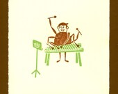Unframed Spider Playing Xylophone Print