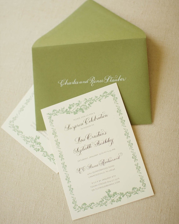Ivy Invitation - set of 50