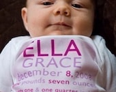 Birth-tees MODERN GIRL birth announcement Onesies