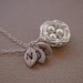 Personalized Nest Necklace Three Leaves - All SOLID STERLING SILVER- Silver Nest Necklace,mom, best friend, family, grandma