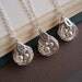 Four (4) Personalized Nest Necklaces- Initial of your Choice -STERLING SILVER