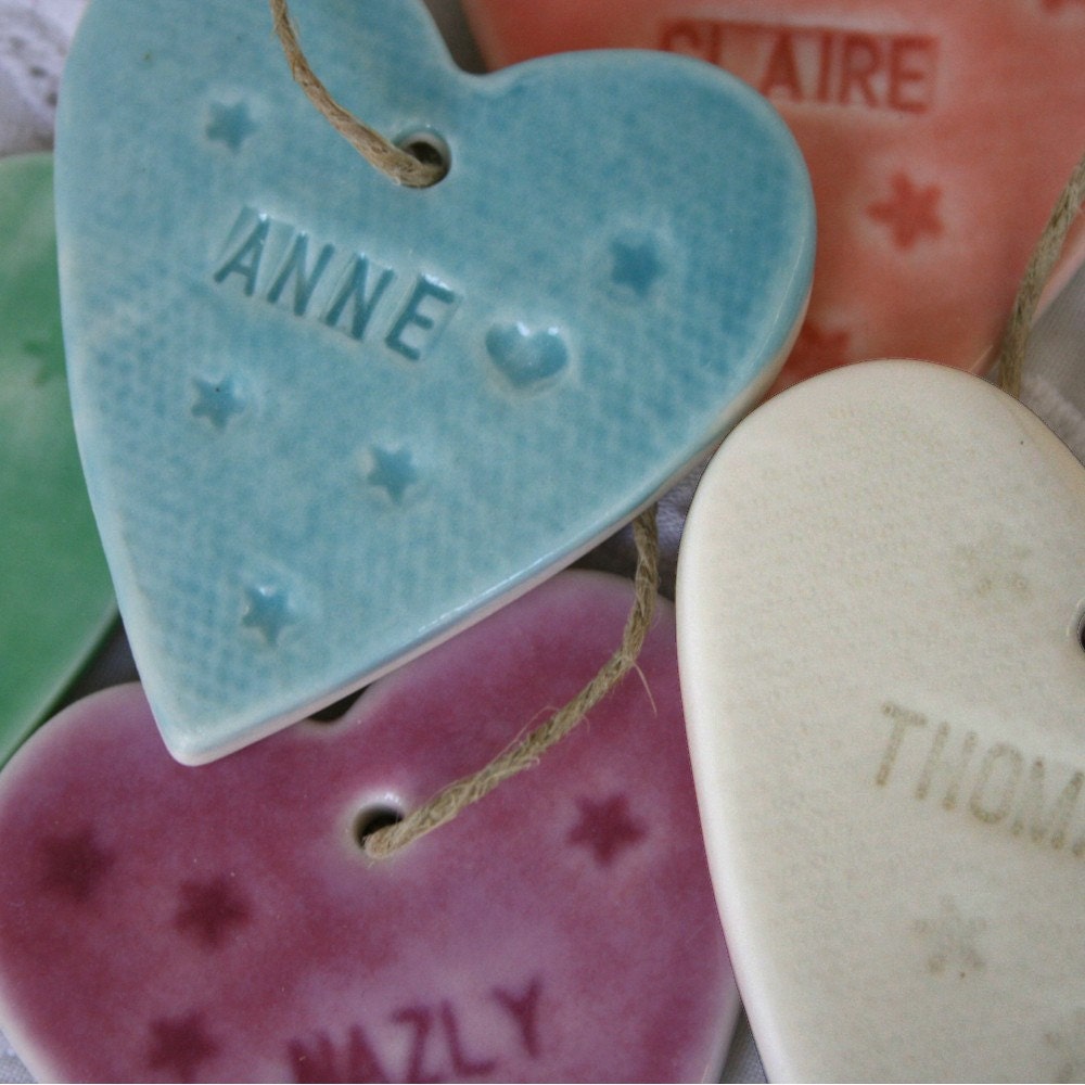 Personalized Porcelain Heart Decoration