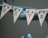 Personalised Porcelain Bunting, any 5 pieces