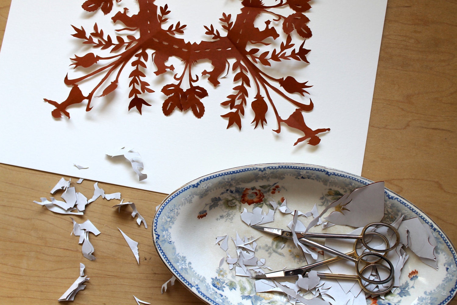 Mouse Garden Original Paper Cutting