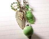 Gloriously Green Charm Necklace
