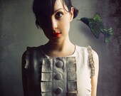 Bird Portrait - Listen, 8x12 Photograph - Surreal Dreamy Hummingbird Photo