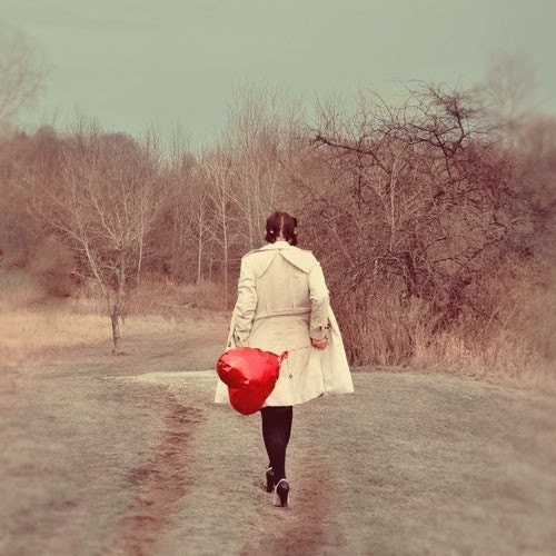 Balloon Portrait, You've Gotta Have Heart,  5x5 Whimsical Photograph - ellemoss