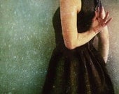 Fine Art Photo, Romantic Portrait, Undres, 5x7 Photo, Romantic, Sage Green, Female Figure