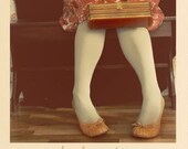 Quirky Portrait, Get Me Away, 8x10 Whimsical Photograph with Text, Peach Tones, Fine Art Photo