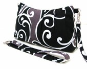 Wristlet or Shoulder Bag Mud Turf in Grey Michael Miller